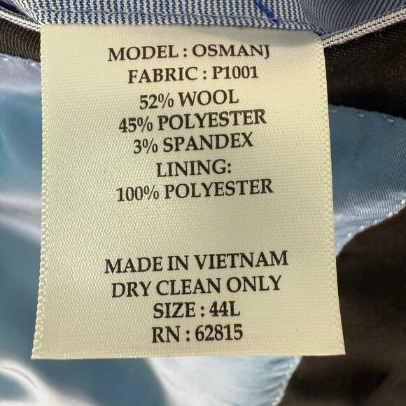 Original Penguin OsmanJ Blazer Men’s 44L Wool Blend Gray Sport Coat - Picture 5 of 7